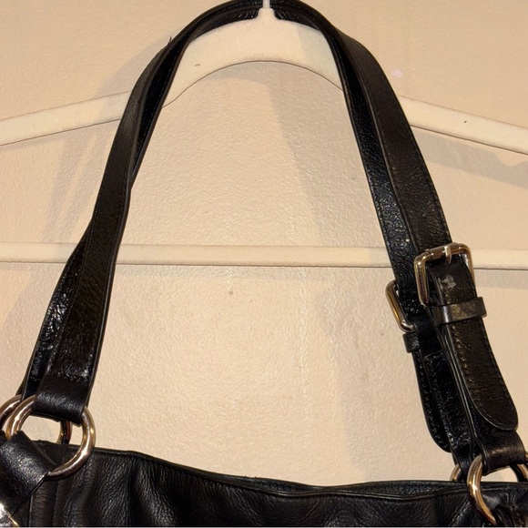 Cynthia Rowley Black Leather Shoulder Bag Tote - Picture 6 of 12
